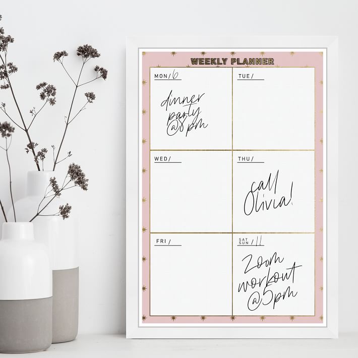 Weekly Planner Dry Erase Board West Elm