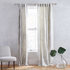 Bark Texture Shine Jacquard Curtain - Platinum 