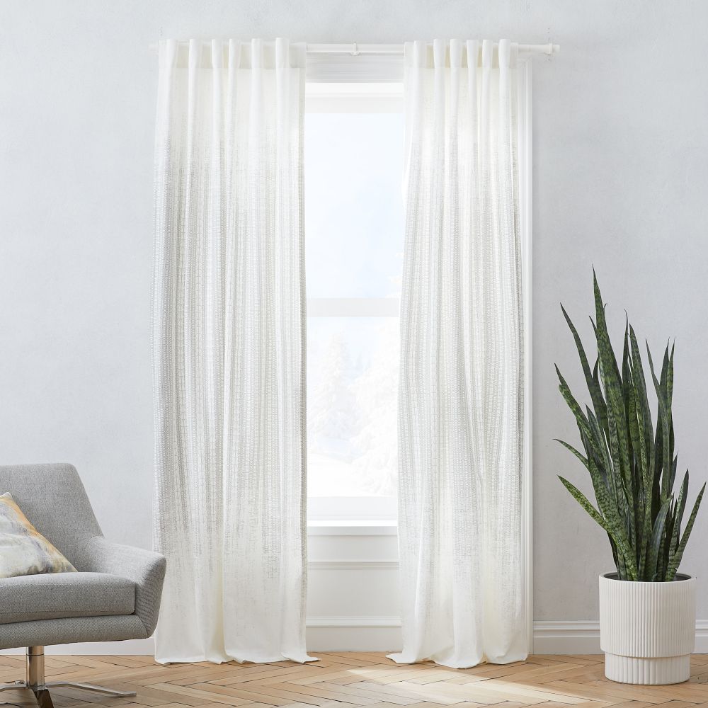 Echo Print Curtains (Set of 2) - Platinum | West Elm