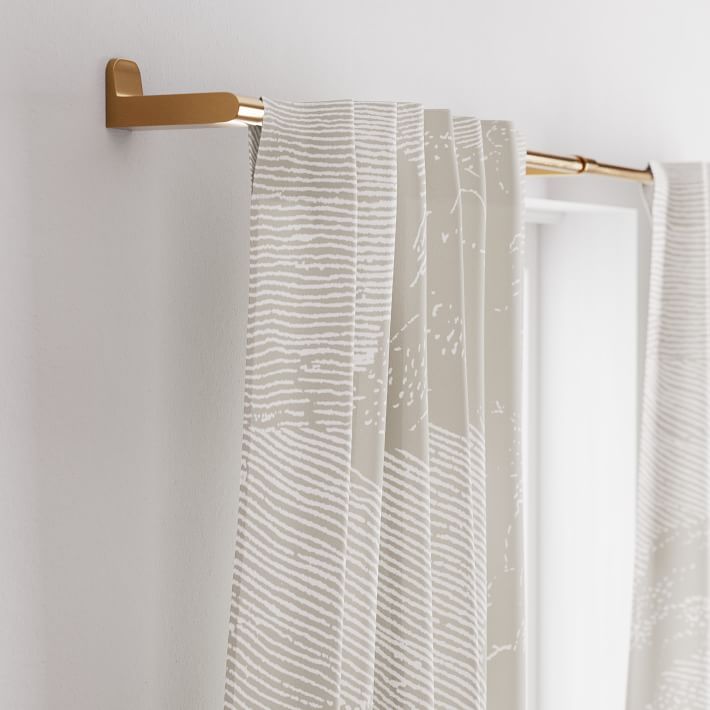 Cotton Canvas Etched Cloud Curtains (Set of 2) Stone Gray West Elm