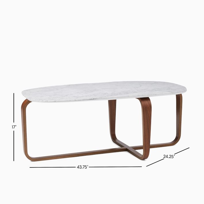 west elm marble coffee table oval