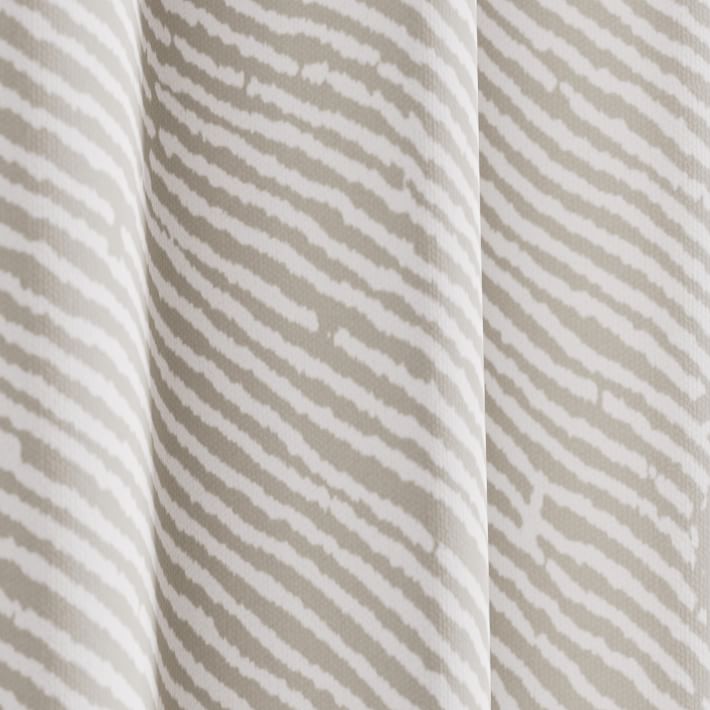 Cotton Canvas Etched Cloud Curtains (Set of 2) Stone Gray West Elm