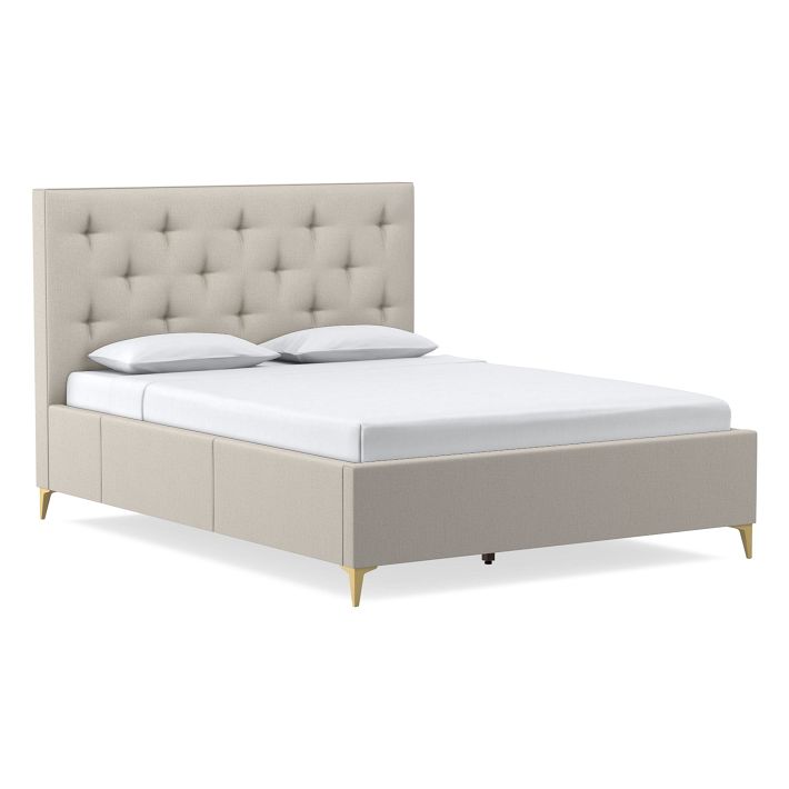 Emmett Diamond Tufted Side Storage Bed West Elm
