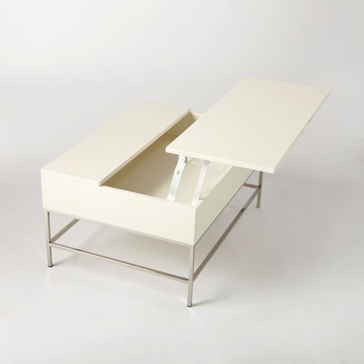 west elm white lacquer coffee table