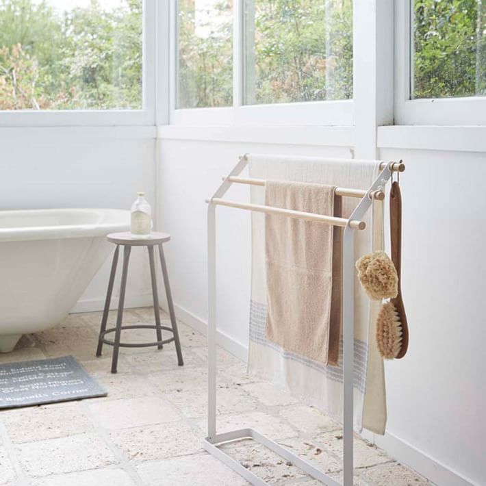 Yamazaki Standing Bath Towel Hanger West Elm