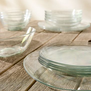 Organic Shaped Outdoor Acrylic Dinner Plate Sets | West Elm