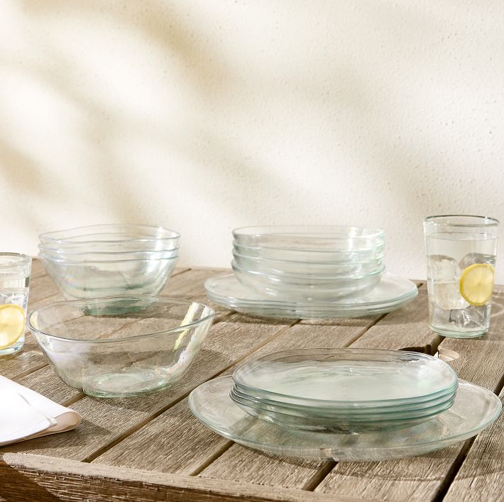 Organic Shaped Outdoor Acrylic Dinner Plate Sets West Elm