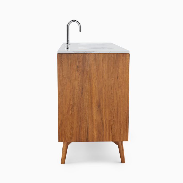 MidCentury Open Storage Double Bathroom Vanity (63") Acorn West Elm