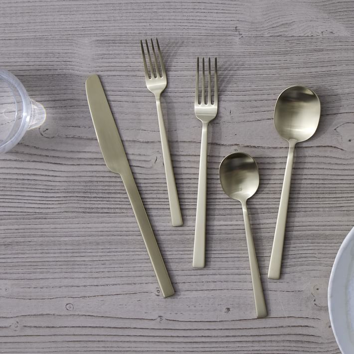 Kanto Stainless Steel Flatware Sets West Elm