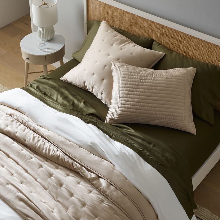 Silky TENCEL™ Crescent Stitch Quilt & Shams West Elm