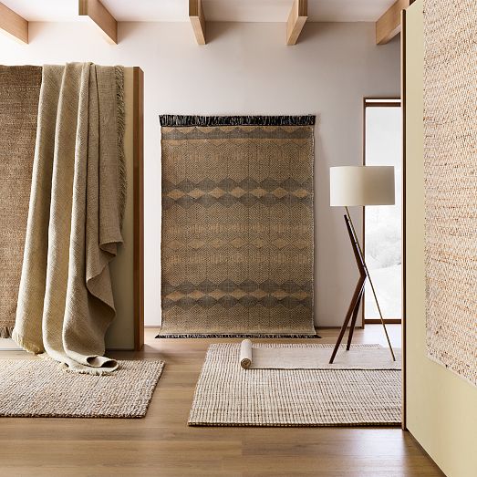 Jute Chenille Herringbone Rug West Elm