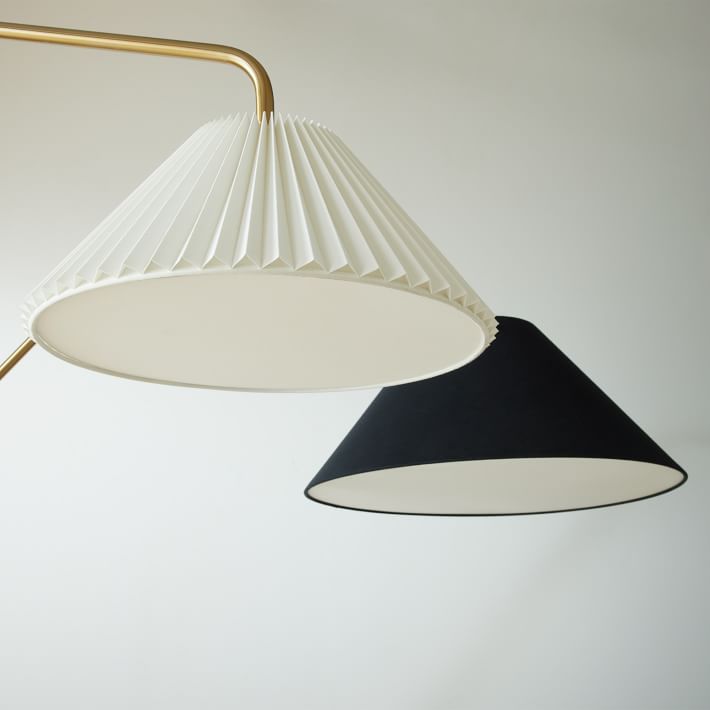 Sculptural Overarching Fabric Cone Floor Lamp West Elm