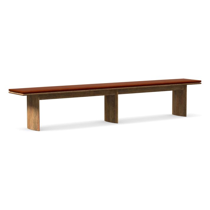 Anton Dining Bench Vegan Leather Cushion (106") West Elm