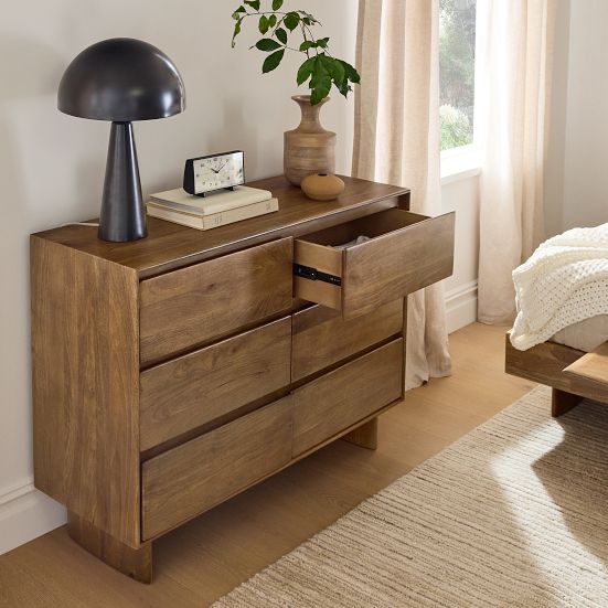 Anton Solid Wood Narrow 6Drawer Dresser (48") West Elm