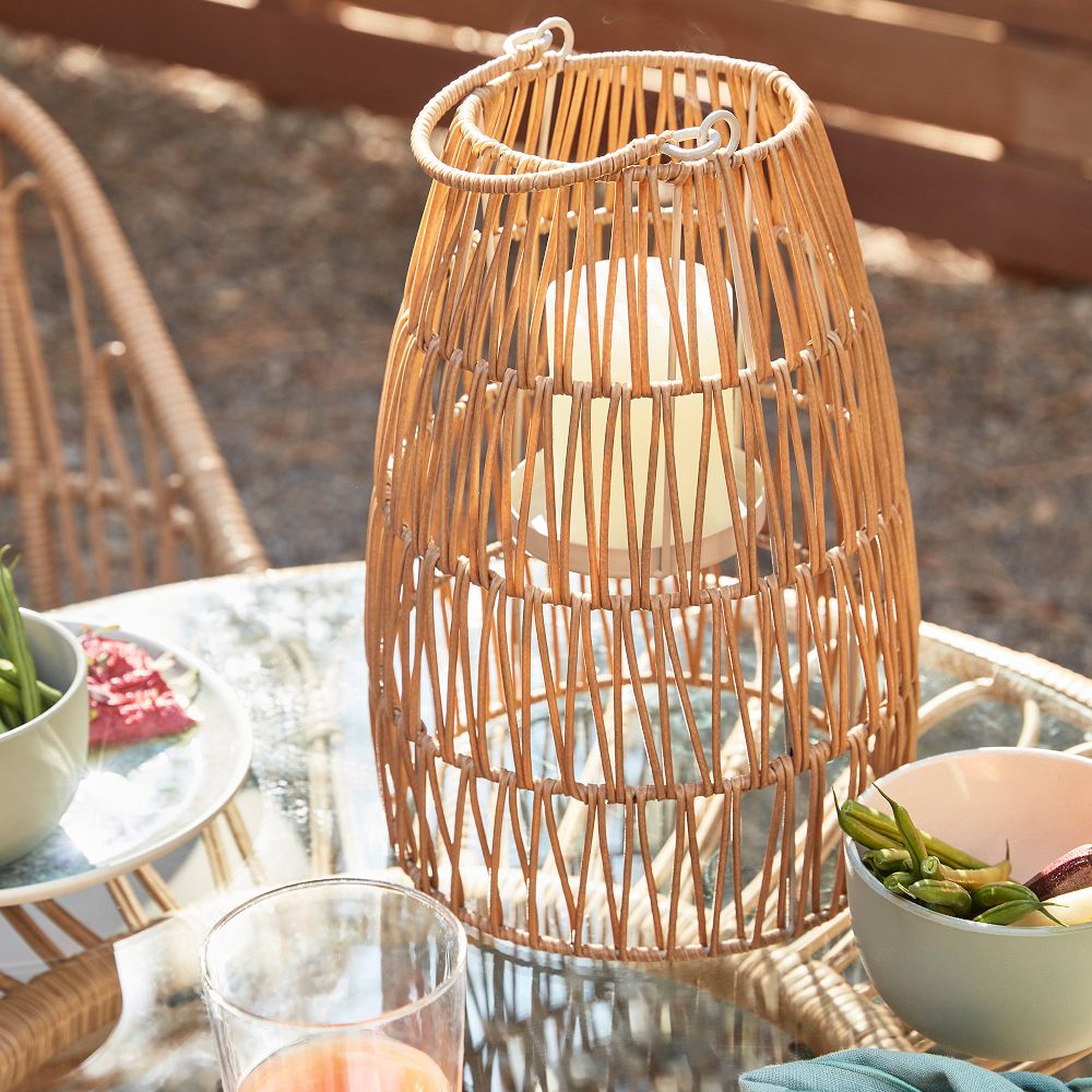 AllWeather Wicker Lanterns West Elm