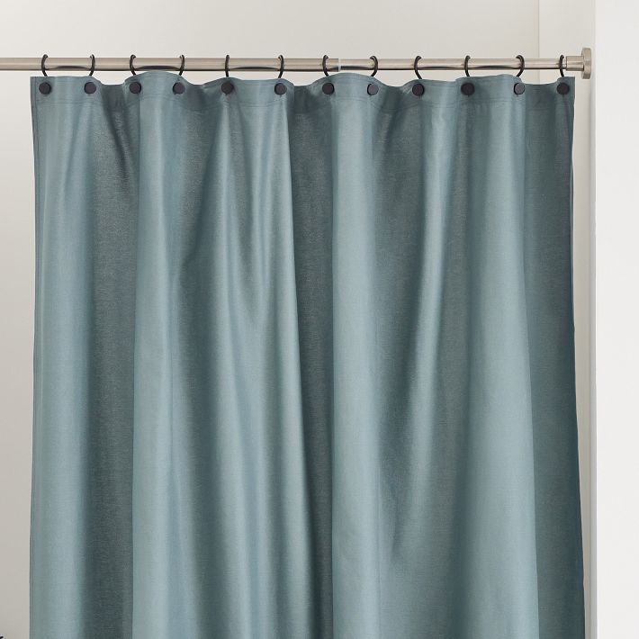 Solid Canvas Shower Curtain West Elm