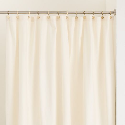 Colorblock Canvas Shower Curtain West Elm