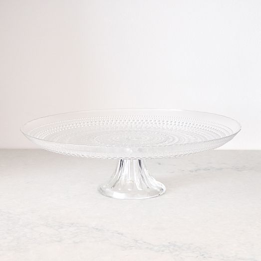 Jupiter Beaded Glass Cake Stand West Elm