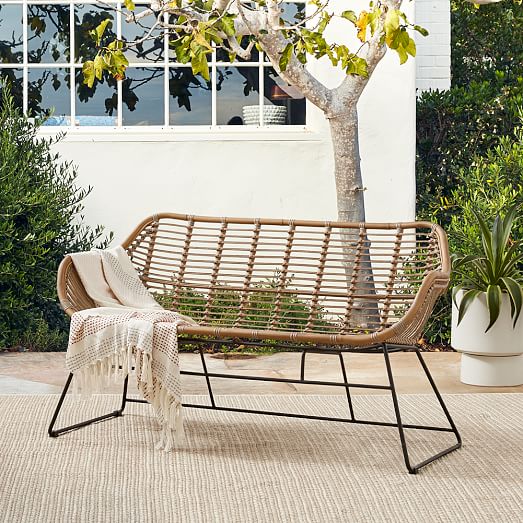 Oahu Outdoor Lounge Bench West Elm