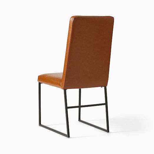 Range Leather High-Back Dining Chair | West Elm