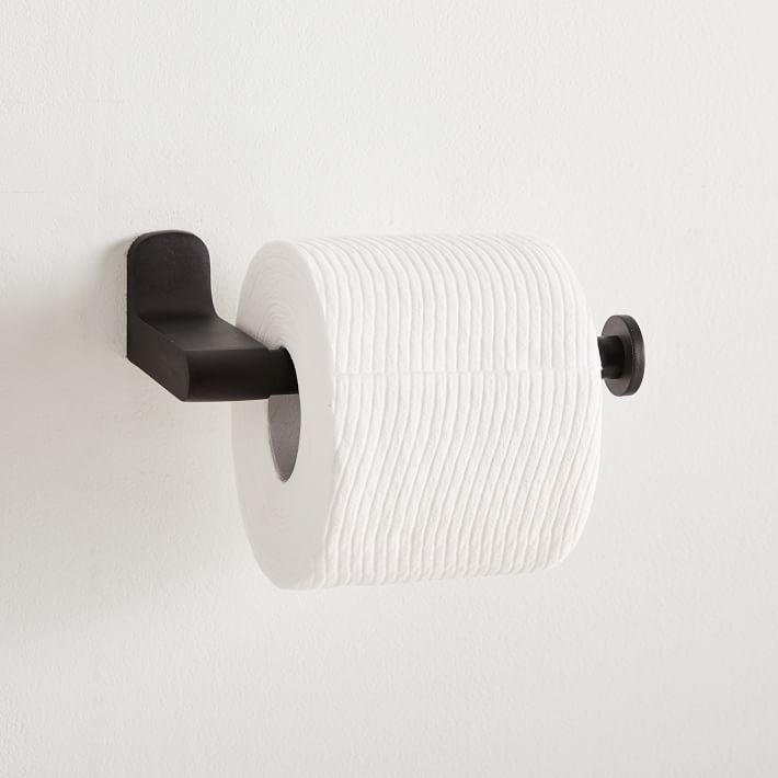 Mid-Century Contour Bathroom Hardware – Dark Bronze | West Elm