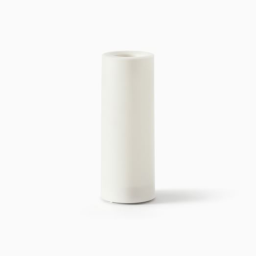 Indoor/Outdoor Flat Top Basic Candle - White | West Elm