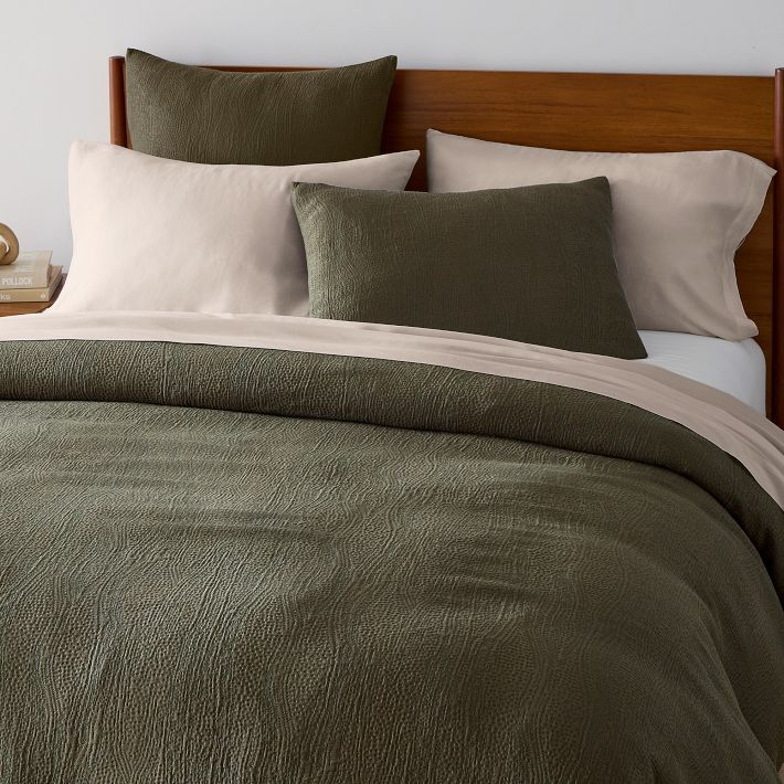 Silky TENCEL™ Cotton Matelasse Duvet Cover & Shams West Elm