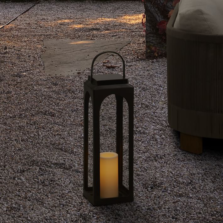 Outdoor Flickering Flameless Pillar Candles West Elm