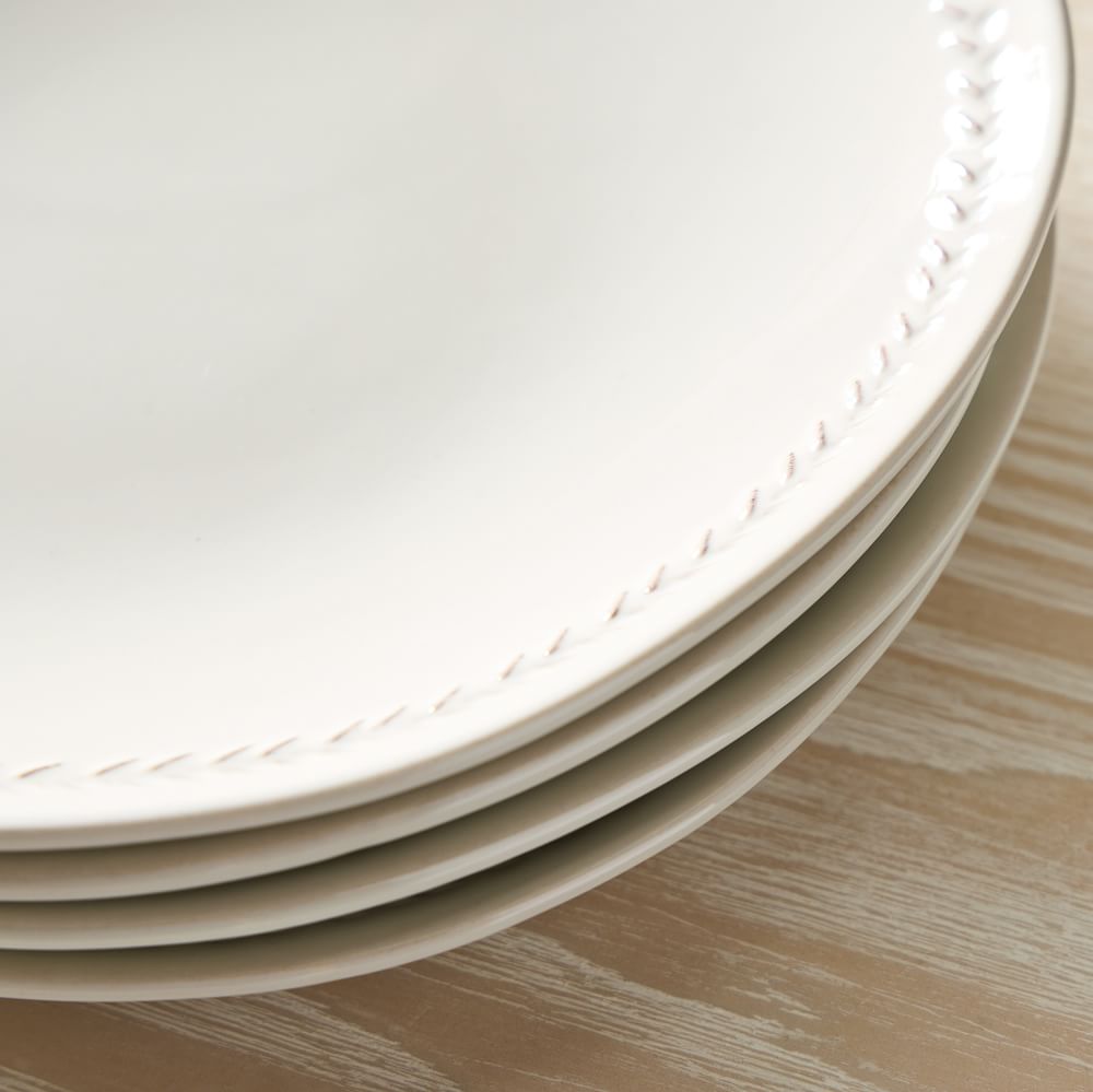 HerringboneRimmed Salad Plate Sets West Elm