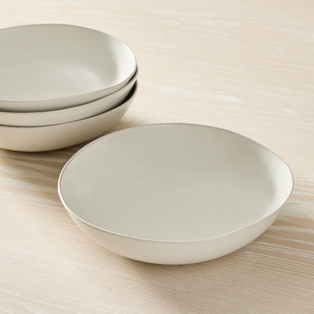 HerringboneRimmed Pasta Bowl Sets West Elm
