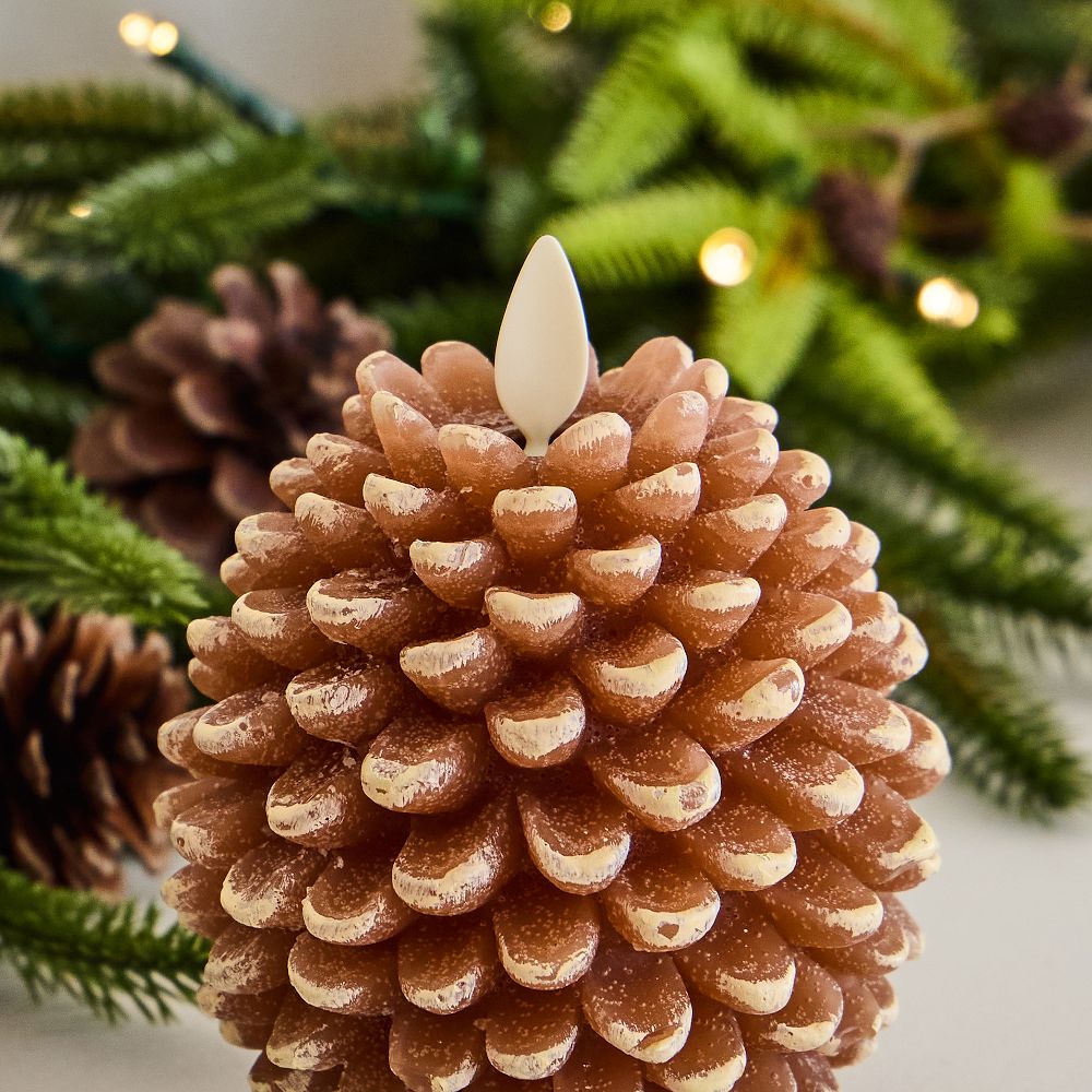 Pinecone Flameless Candles | West Elm