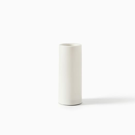 Indoor/Outdoor Flat Top Basic Candle - White | West Elm