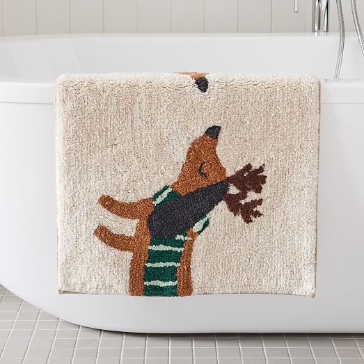 Organic Meri Meri Dachshund Bath Mat West Elm