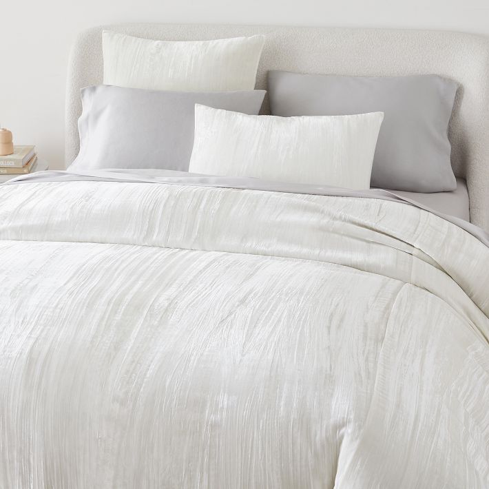 Crinkle Velvet Duvet Cover & Shams West Elm
