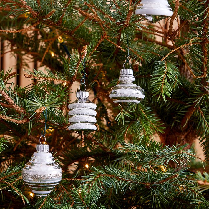 Shiny-Brite™ White Ornaments (Set of 12) | West Elm