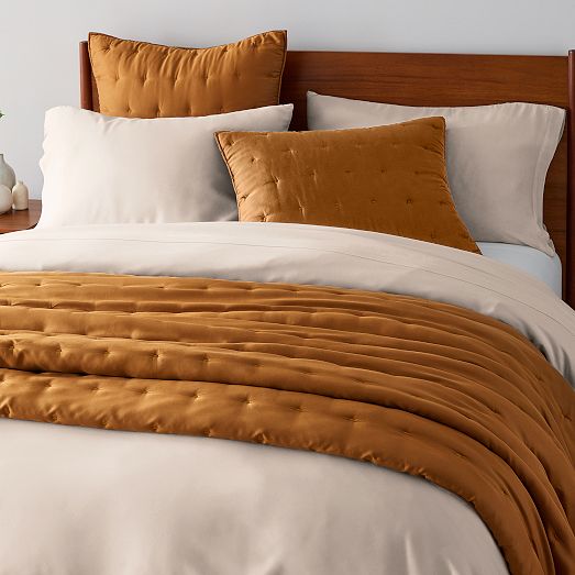 Silky TENCEL™ Crescent Stitch Quilt & Shams West Elm
