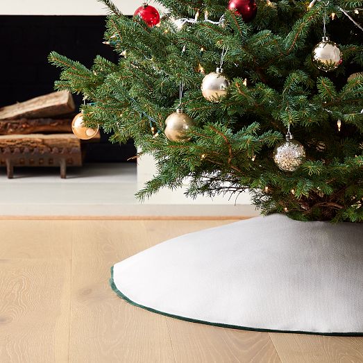Cotton Jute Velvet Tree Skirt West Elm