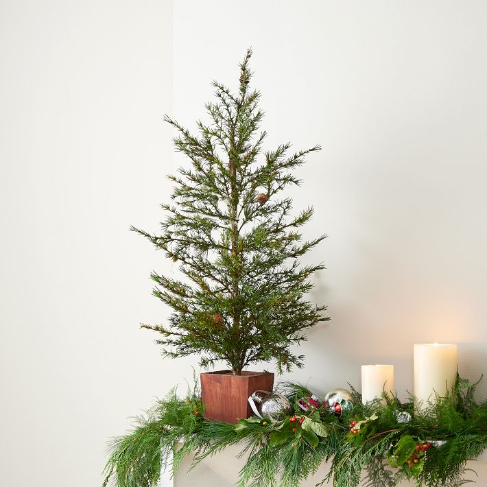 Faux Potted Alpine Tree w/ Pine Cones | West Elm