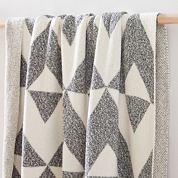 Happy Habitat Recycled Cotton Throw - Reversed Marled | West Elm