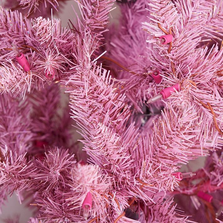 Pink Tinsel Christmas Tree West Elm