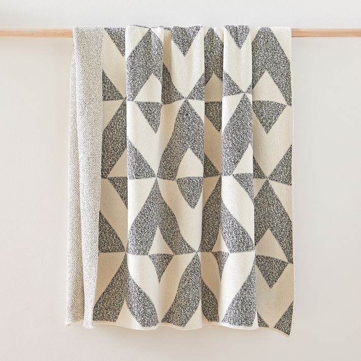 Happy Habitat Recycled Cotton Throw Reversed Marled West Elm