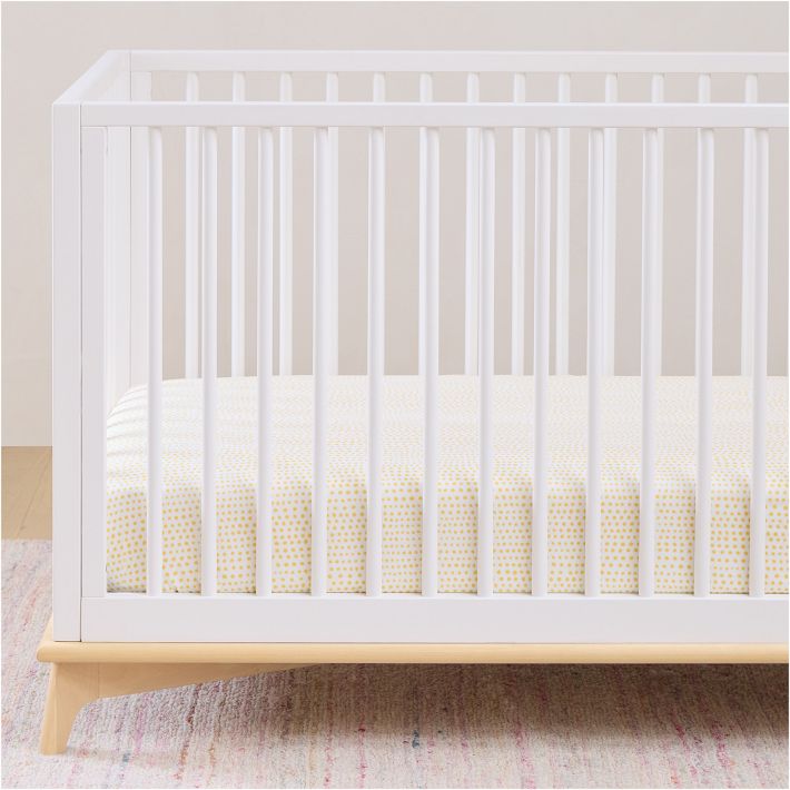 Falling Dot Crib Fitted Sheet West Elm