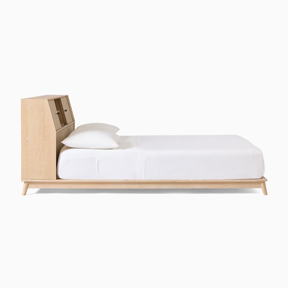MidCentury Headboard Storage Platform Bed West Elm