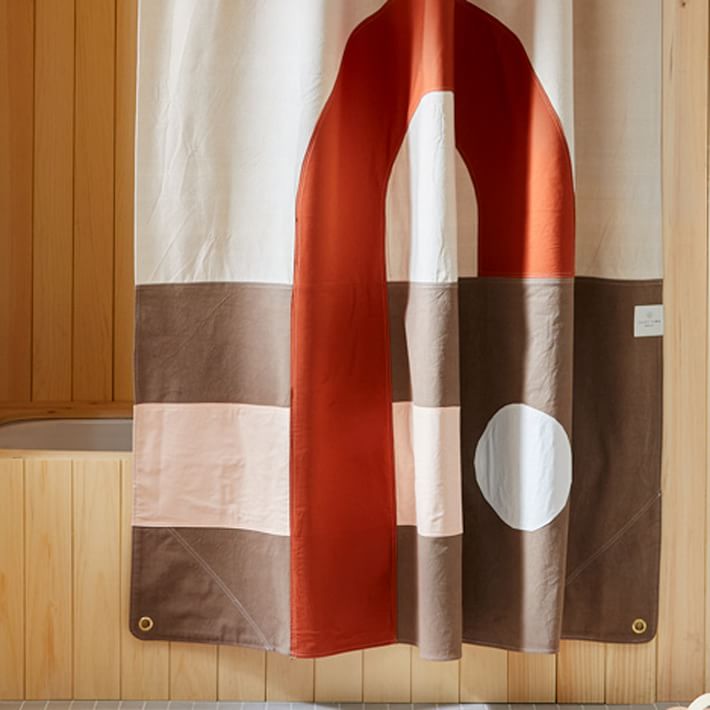 Quiet Town x Vacilando Studios Shower Curtain West Elm