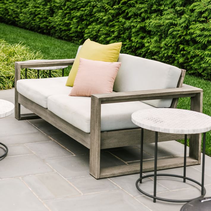 Sunbrella Solid Indoor/Outdoor Cast Pillow West Elm