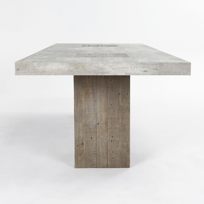 TwoToned Reclaimed Wood Rectangle Dining Table (94") West Elm