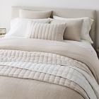 European Flax Linen Cotton Pick Stitch Quilt & Shams | West Elm