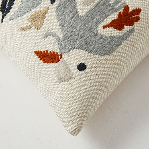 Embroidered Birds Pillow Cover West Elm