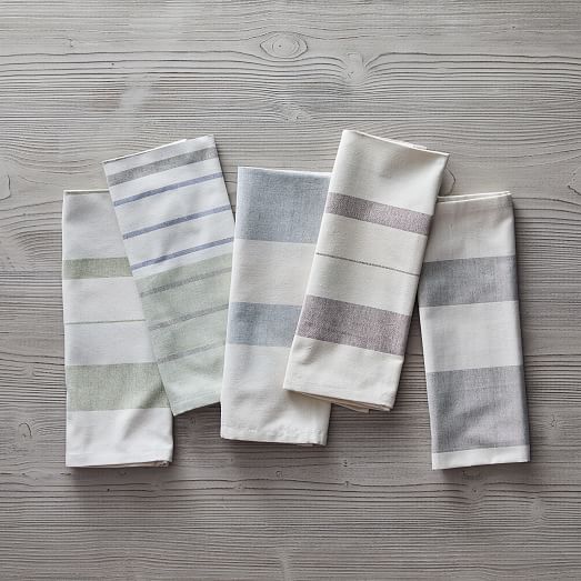 Handwoven Striped Cotton Kitchen Towel (Set of 2) West Elm