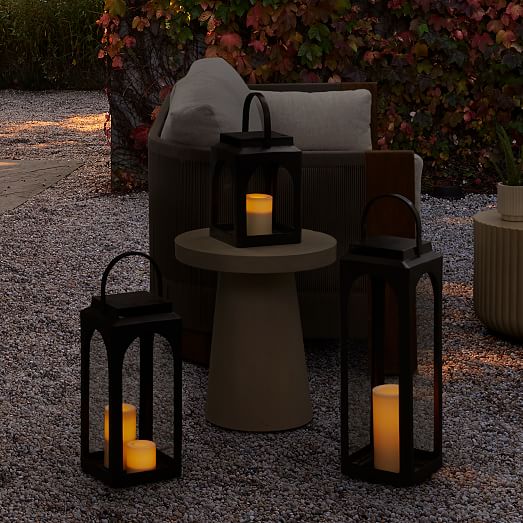 Nara Antique Bronze Metal Outdoor Lanterns | West Elm